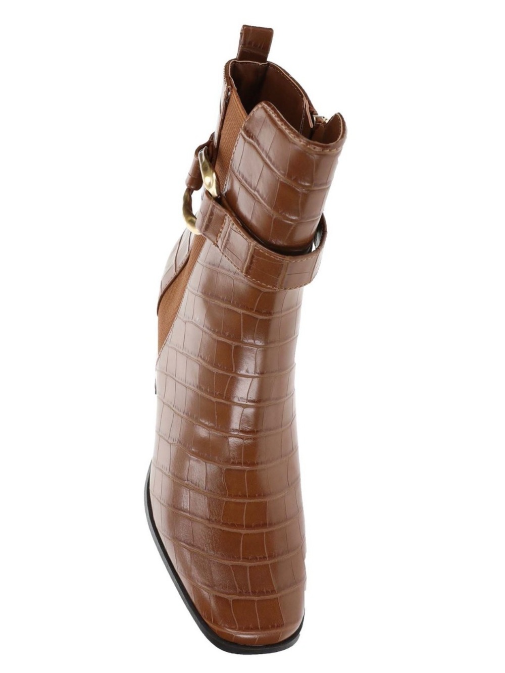 ♥️♥️ Kenneth Cole Reaction Women's Emerson Block Heel Boots - Luggage/Croc 7.5 M - Picture 6 of 6